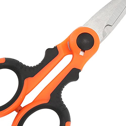 Fishing Line Scissors, Scissors Braid Cutters Stainless Steel Fishing Tools Small Fishing Pliers Portable Ergonomic Mini Fishing Scissors Fishing Line Cutters with Anti Slip Handle