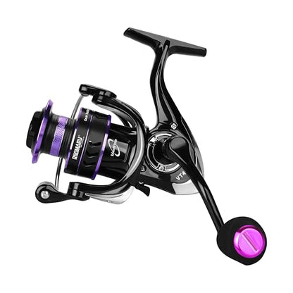 Rikimaru VT Spinning Reels, Carbon Fiber 30LBs Max Drag, 9+1 Shielded BB, Freshwater Spinning Fishing Reel, 5.1:1/6.2:1, 2000, 3000, 4000, 5000，6000, 7000 Series - size: VT-6000