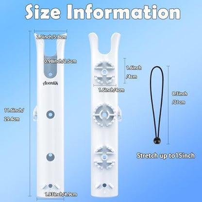 Aventik Tube Fishing Rod Holder Bracket Wall Mounted Boat Side Mount Tool Holder Tube Links with Screws 1/2/3/4/6 Pole Tube Fishing Rod Holders - color: 3-Pole White