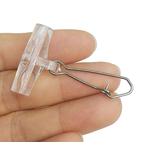 25/50/100 PCS Fishing Line Sinker Slides Duo Lock Snaps High Strength Stainless Steel Sinker Slider Swivel Snap Kit Fishing Tackle - color: Clear, size: 25 Pieces