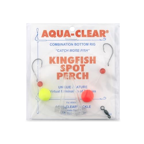 Aqua-Clear Hi-Lo Combo Rig - Bead/Float - color: Chartreuse/Red, style: Demon Circle