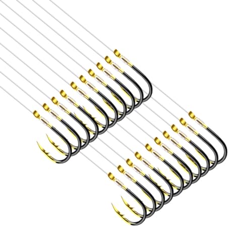 Dyxssm Small Fishing Hooks with Line, Pre Tied Tiny Fishing Hook on Nylon Line (Pack of 20) - size: 18# (0.22lb-0.55lb)
