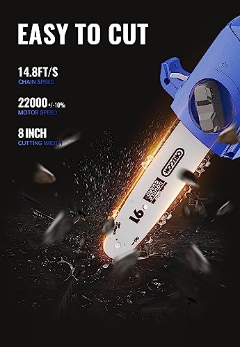 WILD BADGER POWER Cordless Pole Saw 20V 8'' Electric 2.0Ah with Telescoping Pole, 0° to 30° Adjustable Head, Battery and Charger included - style: 20V