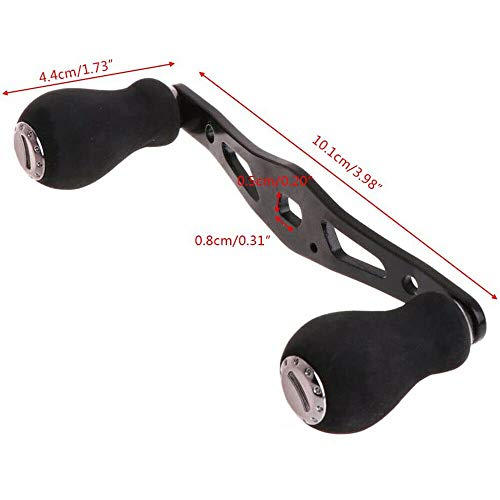 TEAMWILL Black EVA Power Fishing Reel Handle Grip for Abu Garcia Daiwa Baitcasting Reel