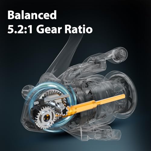 Handing M1 Spinning Reel Freshwater Fishing Reel, 9+1 Ball Bearings for Smooth Performance, Up to 26.5 lbs Max Drag Power, CNC Aluminum Spool, 500 Size for Light Fishing, 2000 for Versatile Freshwater - size: Size 500