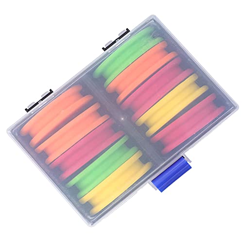 VBESTLIFE Box of 10pcs Fishing Foam Spools, Mix Color Line Storage Foam Spools Fishing Winding Board Fishing Tackle
