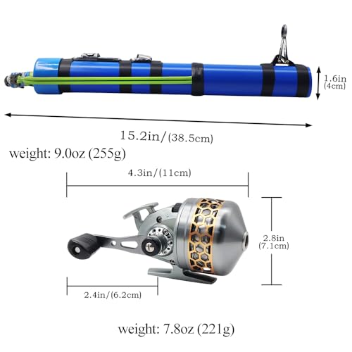 SUFFUSE Fishing Rod, Portable Catapult Lure Fishing Tools, Saltwater and Freshwater Great Gear for Traveling - color: Package B
