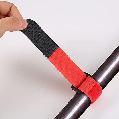 Riakrum Fishing Rod Straps Rod Ties Fishing Pole Belt Straps Holder Strap - color: Blue, Green, Red, Orange, Black