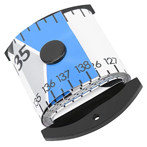 138 X 5cm PVC Fish Measuring Ruler, Foldable Fish Measuring Tape with Cm Inch Scale, Compact 8 X 5.5cm Roll, for Boat Kayak Ice Fishing Anglers (Blue) - color: Blue