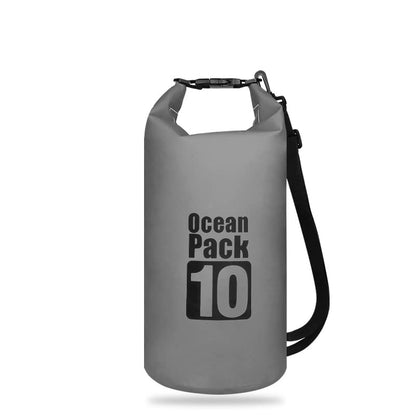 Dry Sack/Floating Waterproof Bag 2L/5L/10L/20L/30L for Boating, Kayaking, Hiking, Snowboarding, Camping, Rafting, Fishing and Backpacking - color: Gary, size: 10L