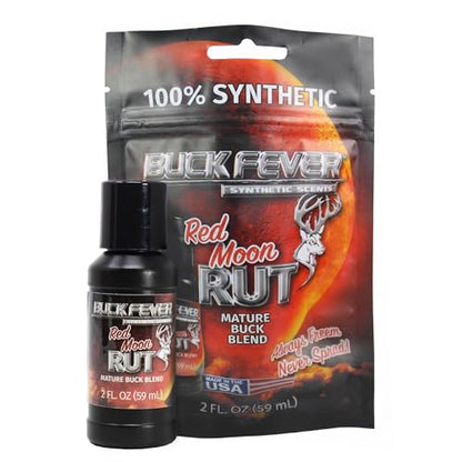 Buck Fever Red Moon Rut – Synthetically Formulated Deer Liquid Attractant – Non-Spoiling, Sweet Synthetic Buck Attractant Scent – Moisture Reactivated Mature Rutting Buck Scent - size: 2oz (12-pack)