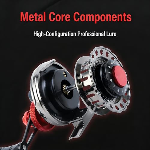 Inline Ice Fishing Reel Full Metal Coil 6+1BBs Ratio 65mm Spool Fly Reel Magnetic Brake Fishing Wheel Pesca Winter Tackle Fishing Accessories - size: Right Hand
