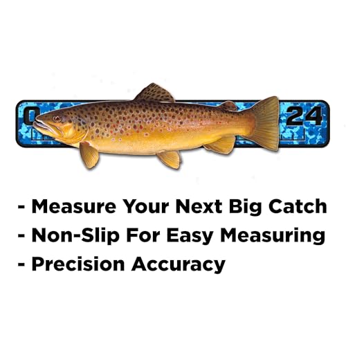 USATuff SeaDek EVA Foam Fish Measuring Ruler for Boat, Fishing, Kayak | Adhesive Backing Peel & Stick - 24" Aqua Camo-Black - color: Aqua Camo-Black, style: 24 inch