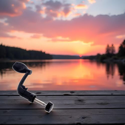 Black Fishing Spinning Reel Handle Grip Replacement, Plastic Fishing Reel Power Handle Crank Arm Spinning Reels Folding Rotary Knob Repair Parts，Reels and Accessories，Reel Replacement Parts