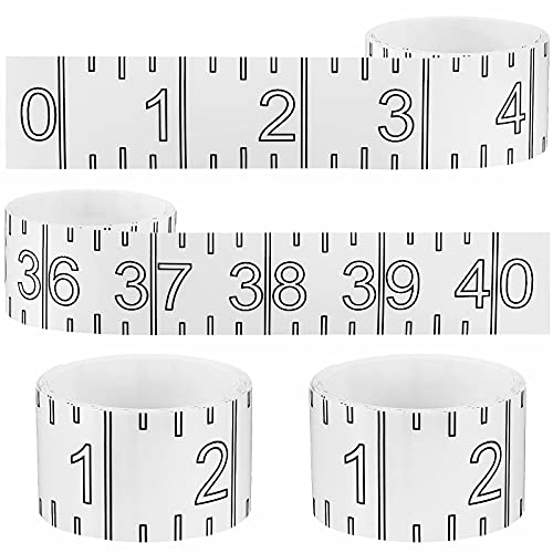 4 Pieces 40 Inch Fish Rulers Fish Measuring Tape Sticker for Boat Transparent Waterproof Adhesive Ruler Tape Fishes Measure Board for Fishing Accessories(Black) - color: Black