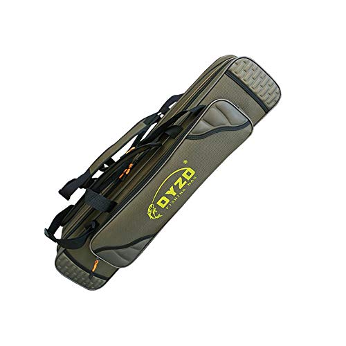 3 Layers Portable Folding Fishing Rod Carrier Reel Case Bags Fish Pole Tools Soft Case Pro Gear Tackle Storage Bag for Shoulders,Handles (3 layers/80cm) - size: 3 layers/80cm