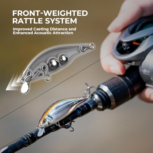 KastKing Superpower Braided Fishing Line and Lure Kit, 4X Braid Line with Hard & Soft Baits, Topwater, Jigs, Rigs&Jerkbaits, Complete Freshwater Fishing Gear Set for Bass,Trout & Walleye,Gift for Men - size: Line: 10 LB-200 Yds, Lure: Trouty Shot 1pc