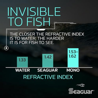 Seaguar Red Label Fishing Line for Power Baits & Heavy-Duty Applications, Freshwater, 100% Fluorocarbon, Clear, Multiple Sizes - size: 6lbs/200yds