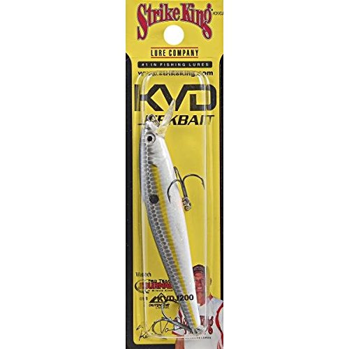 Strike King KVD Jerkbait 2 Hook - color: Sexy Shad, size: 4.5 in, 3/8 oz
