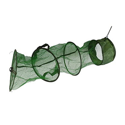 Collapsible Fishing Net Cage Portable Wire Fishing Basket with Floating Design Scratch Prevention for Keep Fish Alive - size: Large 24 Inch