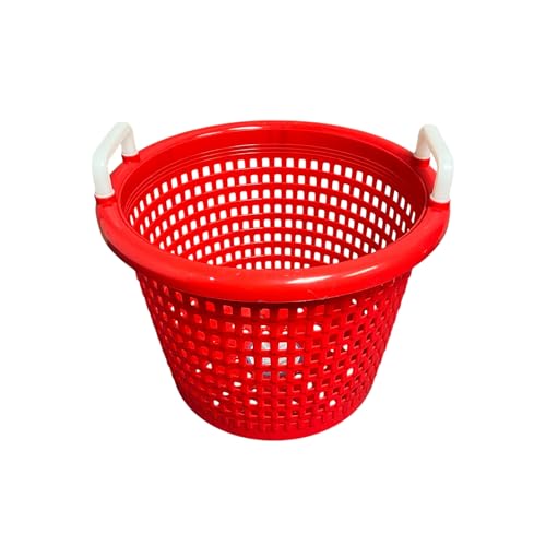 LEE FISHER SPORTS FISH BASKET- Handy RED Basket for Fishing, Laundry, All Purpose Basket-heavy duty, hold up 40 lbs, can take hot and cold condition, used by commercial fishermen for decades.