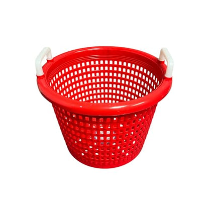 LEE FISHER SPORTS FISH BASKET- Handy RED Basket for Fishing, Laundry, All Purpose Basket-heavy duty, hold up 40 lbs, can take hot and cold condition, used by commercial fishermen for decades.