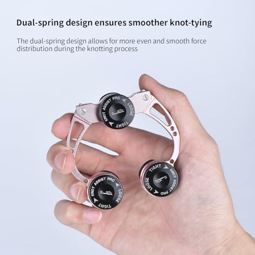 FG Knot Assist Tool，Knot Assist GT Knotter Leader Connection Knot Assist 2.0 for FG Knot Braided Line to Leader Connection Fishing Knot Tying Tool for Braid to Monofilament Leade - color: Rose Gold