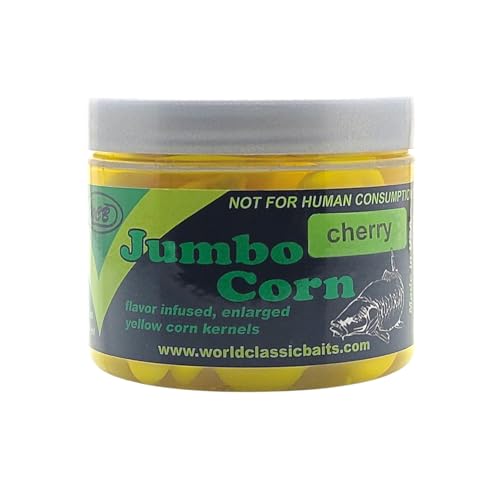 WCB Carp Baits - Flavored Jumbo Corn Bait - Ideal for Carp Fishing - style: Flavor: Cherry