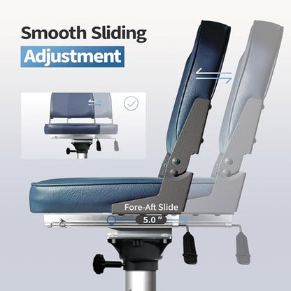 Aluminum Fore & AFT Boat Seat Slider,Universal Fit for Most Standard Boat Seat Pedestal Bases 5.3 * 5.3 inch