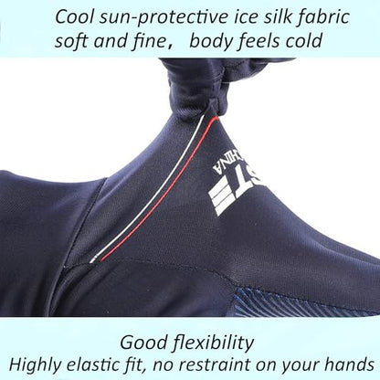 UTOWO Mens Spring/Summe Half Finger Gloves Outdoor Hiking Driving Cycling Riding Breathable Sunblock Gloves UV Protection - color: Navy Blue
