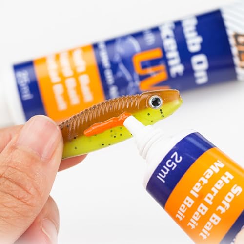 Fish Attractant Gel, 0.84oz Antarctic Shrimp/Fishy Smell Attractants, Long Lasting Soft Bait for All Lure Types Saltwater & Freshwater High Efficiency Oil - style: A