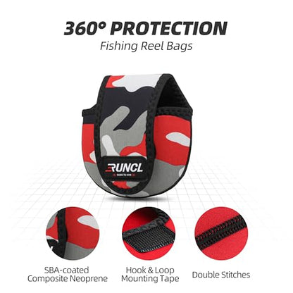 RUNCL Baitcasting Reel Bag – Protective Storage Pouch for Baitcasting Reels & Spinning Reels, Lightweight & Durable, Ideal for Freshwater & Saltwater Fishing Trips (Camouflage) - color: B-Camouflage