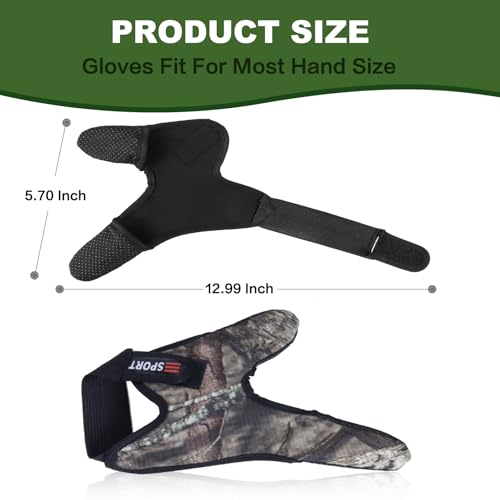 Double-Finger Gloves, 3 Pack Anti-Slip Fishing Glove, Professional Finger Gloves Protector Unisex Elastic Band Glove for Outdoor Fishing - color: Camouflage