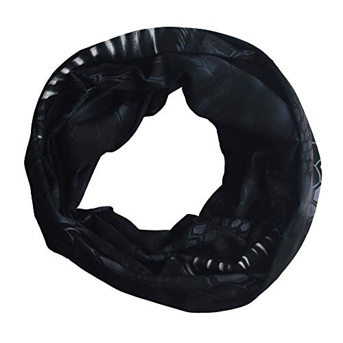 Obacle Bandana Face Mask Neck Gaiter Tube Mask Men Women for Sun Dust Protection - color: White Teeth Black Mask