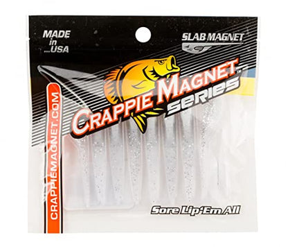 Leland's Lures Crappie Magnet 8-Pack Slab Magnet Grub Body Pack, Freshwater Fishing Equipment and Accessories, Percy - color: Percy