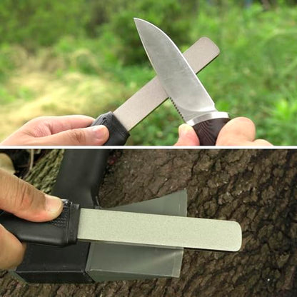 SHARPAL 121N Dual-Grit Diamond Sharpening Stone Garden Tool File | Coarse 325 / Extra Fine 1200 Grit, Knife Sharpener For Lawn Mower Blade, Axe, Hatchet, Hedge Shears, Chisels, Drills - style: Sturdy Handle