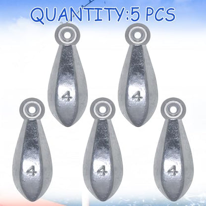 Fishing Weights Sinkers Bullet Fishing Weights Sinkers Ocean Saltwater | Surf Fishing Gear Fishing Assortment 1oz 2oz 3oz 4oz - size: 4oz-5pcs