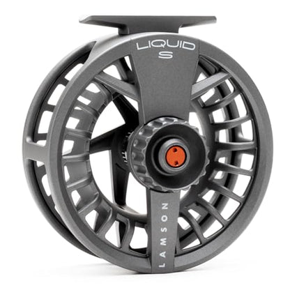 LAMSON | Liquid S-Series & HD Fly Fishing Reels | All-Water | Large Arbor, Powerful Sealed Drag, Pressure Cast Aluminum - color: SMOKE HD, size: -5+