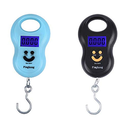 Pocket Portable 50kg/10g LCD Digital Scale Electronic Hand Held Hook Belt Luggage Hanging Scale Backlight Balance Weigting (1pcs Random Color) - color: 1pcs random color