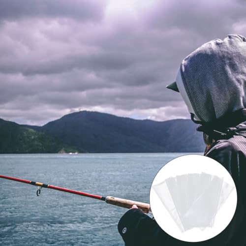 ARTIBETTER 50pcs Fishing Bait Bags Water Soluble Bait Holder 12x16cm Mesh Storage Container for Live and Fishing Accessories