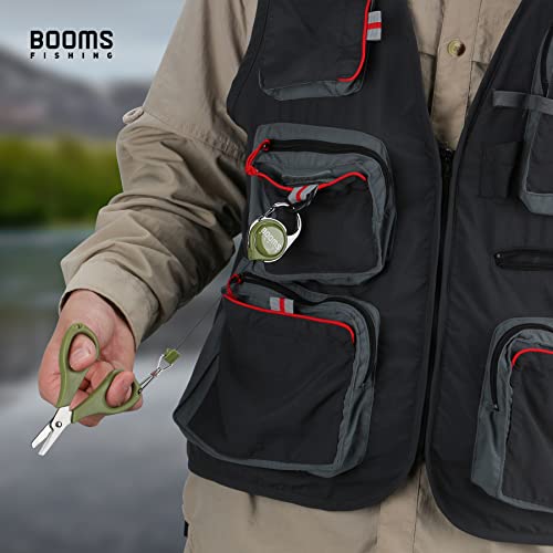 Booms Fishing RG1 Fly Fishing Zinger Retractor 3 pcs - color: Green