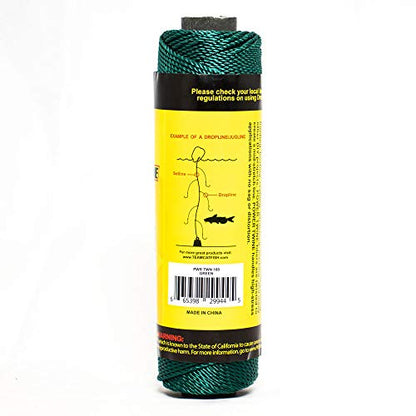 TEAM CATFISH Power Twine with 100% Nylon & 300 ft Heavy-Duty Line - Green | 300 ft #10 nylon twine, 72 lb strength, low stretch, weather resistant, ideal for trot lines, set lines, and outdoor use - style: #12 x 300ft Green