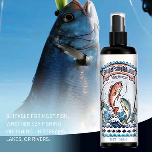 Fish Attractant | Angling Spraying Solution 100ml,Fish Attractant for Lures Baits | for Bass Catfish Trout Carp Walleye Pike Lake Pond River Reservoir Saltwater