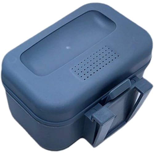 Worm Box, Plastic Fishing Live Bait Box, Breathable Holes Bait Bucket with Leakproof Lid, Clip on Worm Container for Belt