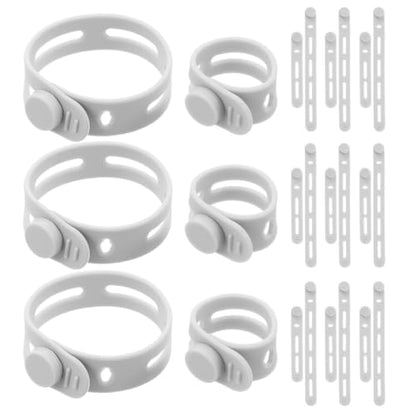 40pcs Silicone Fishing Rod Bands Reusable Soft Silicone Cable Ties with Smooth Finish, Lightweight Stretch Straps for Rods and Fishing Poles, for Travel and Tackle Boxes, 3.2 Inch