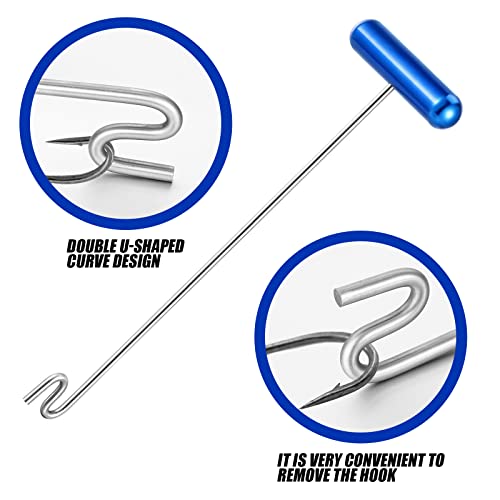 Sotiff 2 Pcs 12 in Stainless Steel Fish Hook Remover Tools Summer Fishing Hook Quick Removal Device Saltwater Dehooker Aluminum and Fish Dehooker for Fisherman - color: Blue