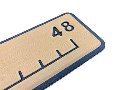 | Fish Ruler | SeaDek | 48 inch Fish Measurement Tool | Perfect for Boats and Kayaks | Mocha/Black - color: Mocha/Black