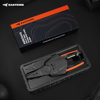 KastKing AeroVice 7.5” Fishing Pliers, 420 Stainless Steel, Uni-Body Construction, Lightweight & Corrosion-Resistant, Multi-Function Jaws, Braid Cutters, Sheath, Lanyard & Carabiner - style: 7.5'' Split Ring Nose