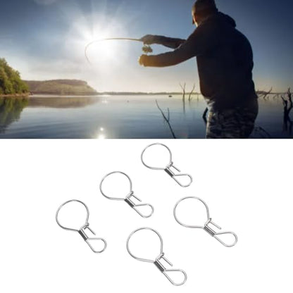 Sorandy 5PCS Stainless Steel Live Fish Lock Buckle, Single Handed Fishing Locks, Stringer Buckle with Secure Hold, Ideal for Freshwater & Saltwater Fishing