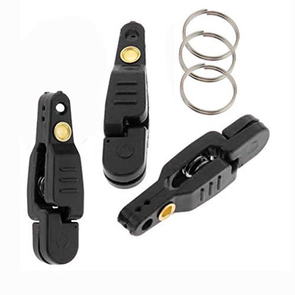 Line Clip Snap Weight Release Clip for Offshore Fishing Planer Board Kite Heavy Tension Snap Release Clip Downriggers Outrigger Release Clips - style: 3pcs Black